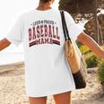 Baseball Mom Baseball Mama Mother's Day Red Loud Proud Women's T-Shirt Back Print Baseball Mom Baseball Mama Mother's Day Red Loud Proud Women's T-Shirt Back Print