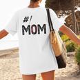 Baseball Mom Number One 1 Mother Baseball Lover Mother's Day Women's T-Shirt Back Print