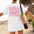 Baseball Mom Pride Heart And Bat Love Game Day Women's T-Shirt Back Print Baseball Mom Pride Heart And Bat Love Game Day Women's T-Shirt Back Print