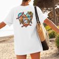 Baseball Mom Valentine Leopard Heart Softball Mother's Day Women's T-Shirt Back Print Baseball Mom Valentine Leopard Heart Softball Mother's Day Women's T-Shirt Back Print