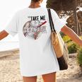Baseball Moms Cute Take Me To The Ballpark Sports Athletic Women's T-Shirt Back Print