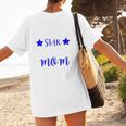 BASEBALL STAR MOM Sporty Design For Proud Baseball Moms Women's T-Shirt Back Print BASEBALL STAR MOM Sporty Design For Proud Baseball Moms Women's T-Shirt Back Print