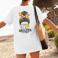 Busy Raising Ballers Softball Messy Bun Baseball Mom Women's T-Shirt Back Print Busy Raising Ballers Softball Messy Bun Baseball Mom Women's T-Shirt Back Print