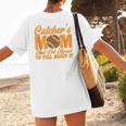 Catcher's Mom And Not Afraid Leopard Baseball Mom Women's T-Shirt Back Print Catcher's Mom And Not Afraid Leopard Baseball Mom Women's T-Shirt Back Print
