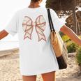 Coquette Bow Baseball Mama Baseball Mom Women Premium Women's T-Shirt Back Print