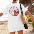 Custom Baseball Mom Number 17 Heart For Mom Mommy Premium Women's T-Shirt Back Print Custom Baseball Mom Number 17 Heart For Mom Mommy Premium Women's T-Shirt Back Print