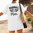 Custom Baseball Mom Number 7 Heart For Mom Women's T-Shirt Back Print Custom Baseball Mom Number 7 Heart For Mom Women's T-Shirt Back Print