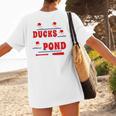 Cute Ducks On The Pond Cute Baseball Mom T-Shirt Women's T-Shirt Back Print