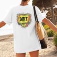 Dirt And Diamonds Baseball Leopard Baseball Mom Women's T-Shirt Back Print