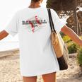 Distressed Baseball Mom Women's T-Shirt Back Print Distressed Baseball Mom Women's T-Shirt Back Print
