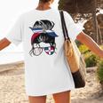 Dominican Baseball Mom Dominican Baseball Girl Women's T-Shirt Back Print Dominican Baseball Mom Dominican Baseball Girl Women's T-Shirt Back Print