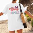 Eat Sleep Baseball Repeat Baseball Moms Women's T-Shirt Back Print