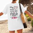 My Heart Is On That Field Ball Nana Baseball Mom Women's T-Shirt Back Print