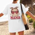 Heart Glasses Baseball Mama Baseball Mom Mother's Day Women's T-Shirt Back Print