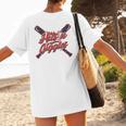 Hits 'n Giggles Baseball Player Women Baseball Mom Mother Women's T-Shirt Back Print Hits 'n Giggles Baseball Player Women Baseball Mom Mother Women's T-Shirt Back Print
