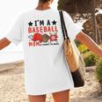 I'm A Baseball Mom Of Course I'm Broke Raglan Baseball Tee Women's T-Shirt Back Print
