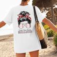 Kinda Busy Raising Ballers Messy Bun Funny Baseball Mom Women's T-Shirt Back Print Kinda Busy Raising Ballers Messy Bun Funny Baseball Mom Women's T-Shirt Back Print