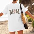 Leopard Baseball Mom Baseball Mama Retro Cute Mother's Day Premium Women's T-Shirt Back Print