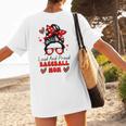 Loud And Proud Baseball Mom Messy Bun Leopard Mother Day Women's T-Shirt Back Print Loud And Proud Baseball Mom Messy Bun Leopard Mother Day Women's T-Shirt Back Print