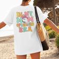 In My Mom Of Ballers Era Groovy Volleyball Baseball Mom Cute Women's T-Shirt Back Print