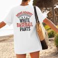 Moms Against Baseball Pants Season Baseball Mom Raglan Baseball Tee Women's T-Shirt Back Print Moms Against Baseball Pants Season Baseball Mom Raglan Baseball Tee Women's T-Shirt Back Print