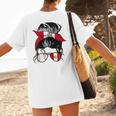 Peruvian Baseball Mom Peru Flag Baseball Girl Women's T-Shirt Back Print