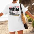 Proud Mom Of An Awesome Baseball Player Baseball Mom Women's T-Shirt Back Print