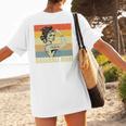 Retro Baseball Mom Sport Lover Vintage Women's T-Shirt Back Print Retro Baseball Mom Sport Lover Vintage Women's T-Shirt Back Print
