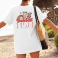 Retro Coffee Baseball Mama Mother's Day Baseball Mom Premium Women's T-Shirt Back Print Retro Coffee Baseball Mama Mother's Day Baseball Mom Premium Women's T-Shirt Back Print