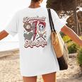 Retro Groovy Baseball Mama Baseball Mom Lover Women's T-Shirt Back Print