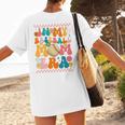 Retro Groovy In My Baseball Mom Era Happy Women Premium Women's T-Shirt Back Print Retro Groovy In My Baseball Mom Era Happy Women Premium Women's T-Shirt Back Print