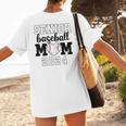 Senior Baseball Mom Class Of 2024 Senior Mom Game Day Women's T-Shirt Back Print