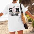 My Son Is My Favorite Baseball Player Baseball Mom Women's T-Shirt Back Print
