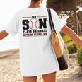 My Son Plays Baseball Nothing Scares Me Baseball Mom Women's T-Shirt Back Print