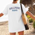Spring 2024 Season Cute Baseball Mom Ballpark Mama Women's T-Shirt Back Print