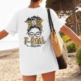 T Ball Mom Messy Bun Leopard Baseball Mom Leopard Women's T-Shirt Back Print T Ball Mom Messy Bun Leopard Baseball Mom Leopard Women's T-Shirt Back Print