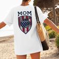 USA Mum Mother's Day Baseball Mom Women's T-Shirt Back Print