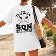 Yes This Is My Son Out There Baseball Mom Women's T-Shirt Back Print Yes This Is My Son Out There Baseball Mom Women's T-Shirt Back Print