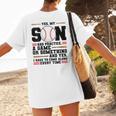 Yes Son Has Practice a Game Baseball Mom Women's T-Shirt Back Print Yes Son Has Practice a Game Baseball Mom Women's T-Shirt Back Print