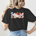 Ball Mom Bow Tie Baseball Mom Women's T-Shirt Back Print Ball Mom Bow Tie Baseball Mom Women's T-Shirt Back Print