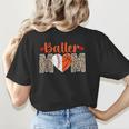 Baller Mom Leopard Basketball Baseball Mom Women's T-Shirt Back Print Baller Mom Leopard Basketball Baseball Mom Women's T-Shirt Back Print