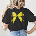 Baseball Bow Baseball Mom Women Baseball Mama Women's T-Shirt Back Print Baseball Bow Baseball Mom Women Baseball Mama Women's T-Shirt Back Print