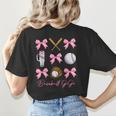 Baseball Gigi Era Bows Baseball Mom Women Women's T-Shirt Back Print