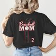 Baseball Mom 2 Number 2 Jersey Team Numbered Jersey Women's T-Shirt Back Print Baseball Mom 2 Number 2 Jersey Team Numbered Jersey Women's T-Shirt Back Print