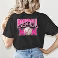 BASEBALL MOM BREAST CANCER RIBBON PINK SPORTS MOM Women's T-Shirt Back Print BASEBALL MOM BREAST CANCER RIBBON PINK SPORTS MOM Women's T-Shirt Back Print