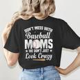 Baseball Mom We Don´t Just Look Crazy Baseball Player Women's T-Shirt Back Print