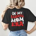 In My Baseball Mom Era Cute Groovy Baseball Women's T-Shirt Back Print In My Baseball Mom Era Cute Groovy Baseball Women's T-Shirt Back Print