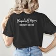 Baseball Mom Fueled By Caffeine Coffee Lover Baseball Team Women's T-Shirt Back Print