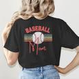 BASEBALL MOM Fun RETRO LOOK Women's T-Shirt Back Print