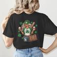 Baseball Mom Green Shamrock St Patrick Day Women Women's T-Shirt Back Print Baseball Mom Green Shamrock St Patrick Day Women Women's T-Shirt Back Print